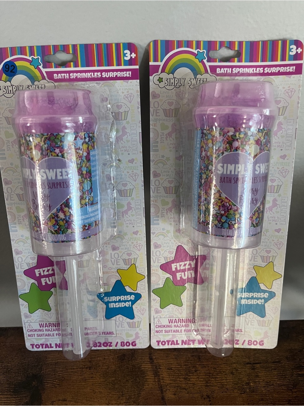 Simply Sweet Bath Sprinkles Surprise - Purple Sprinkle Pop - NEW - Set of 2!!